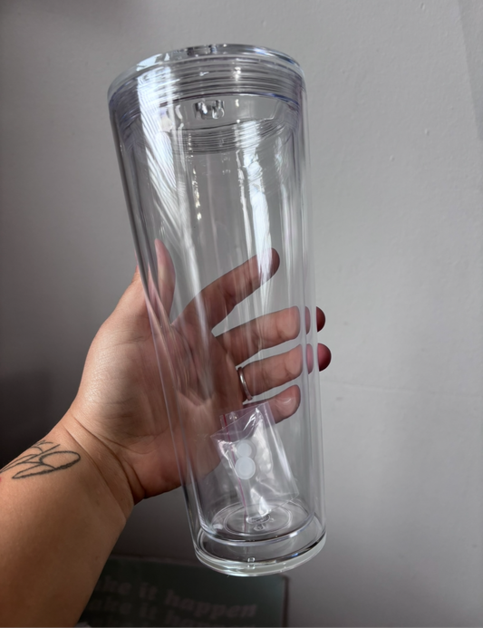 24oz Acrylic snow globe tumbler